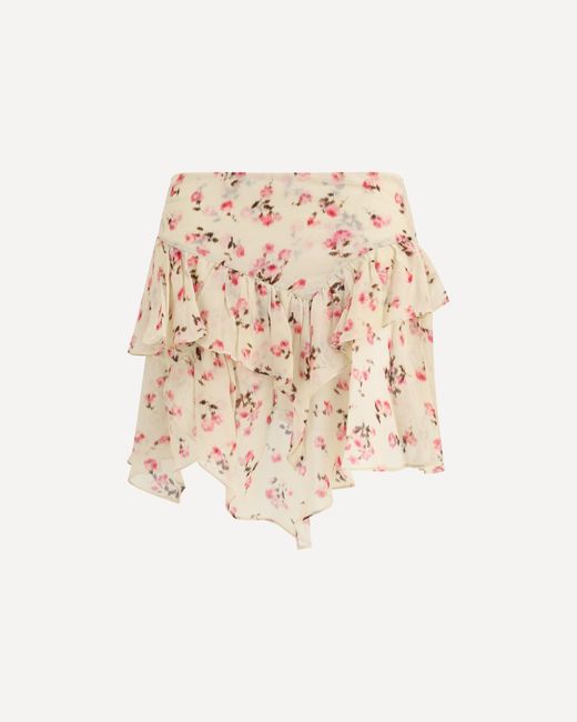 Isabel Marant White Lolita Flared Floral Skirt