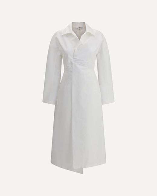 Alaïa White Wrap-Style Midi Dress