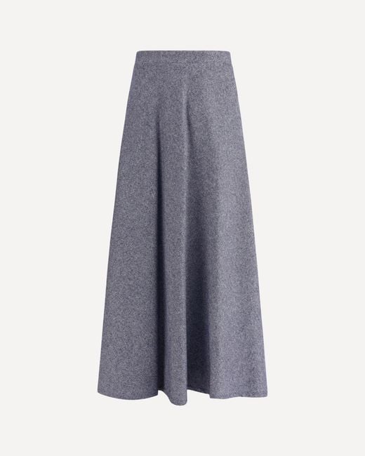 Sara Roka Blue Flared Midi Skir
