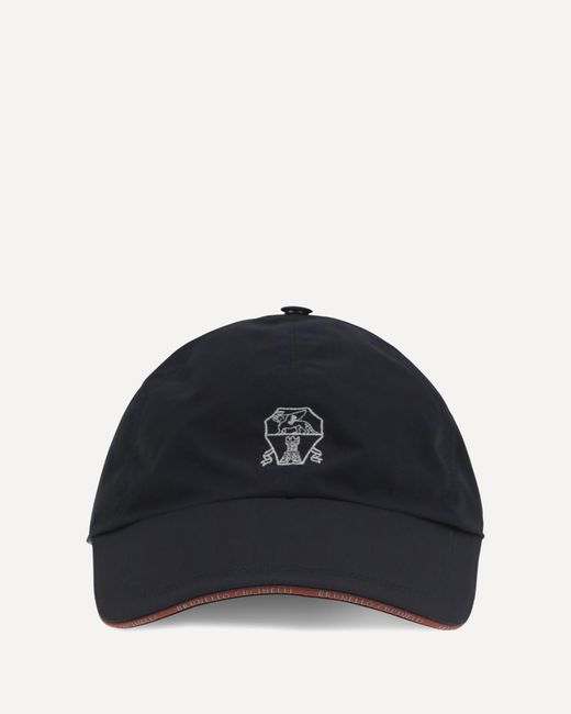 Brunello Cucinelli Blue Cotton Baseball Cap for men