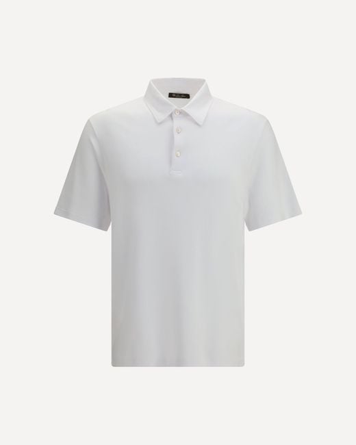 Loro Piana White Tremezzo Polo for men