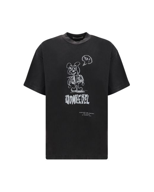 DOMREBEL Black Comic T-shirt for men