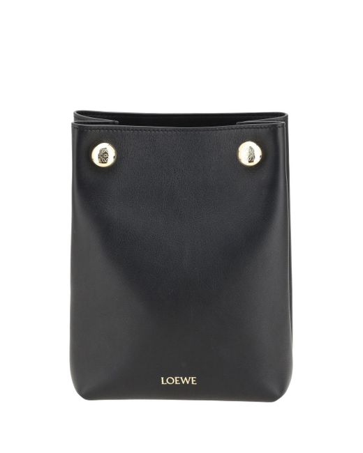 Borsa A Tracolla Pebble di Loewe in Black