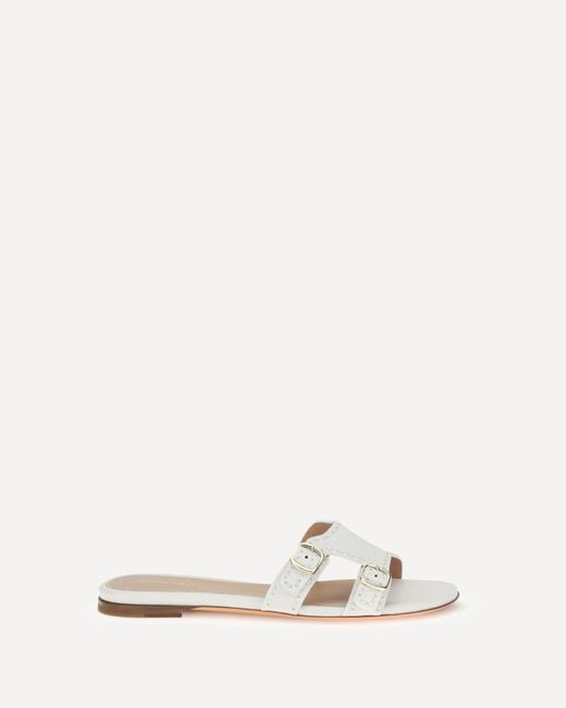 Santoni Natural Low Leather Sandals