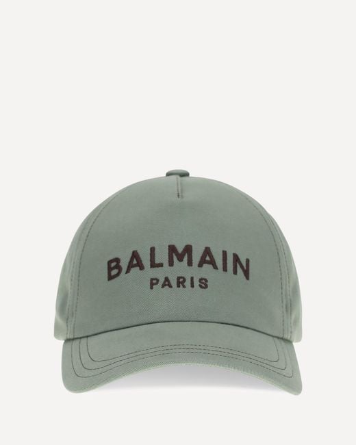 Balmain Green Logo Baseball Cap for men