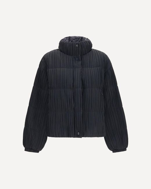 GONGDID DESIGN Blue Reversible High-Neck Puffer Jacket