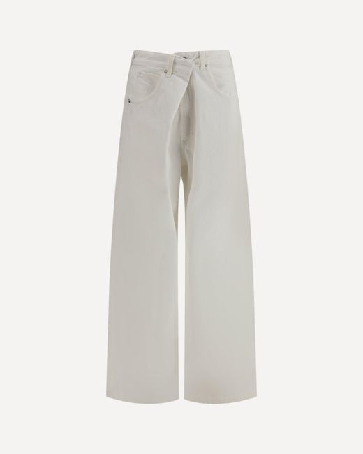 Agolde White Vana Fold Jeans