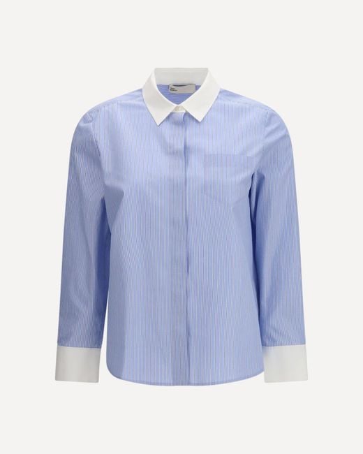 Tory Burch Blue Striped Shirt