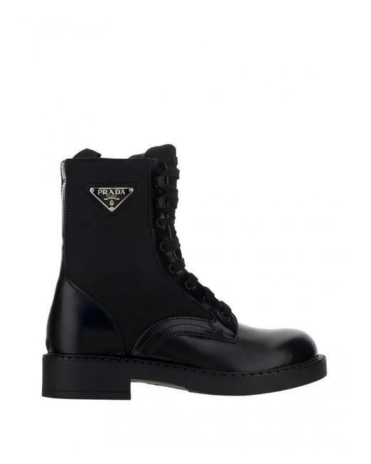 Prada Leather Chocolate Boots in Black for Men | Lyst