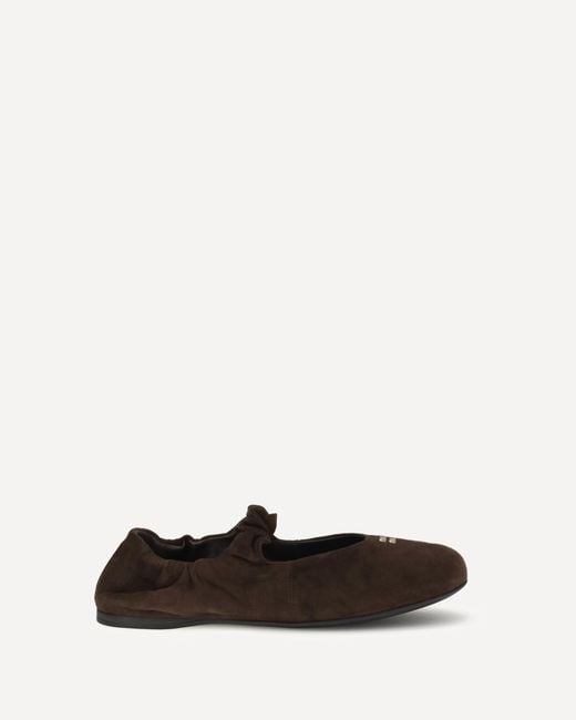 Miu Miu White Suede Ballerinas