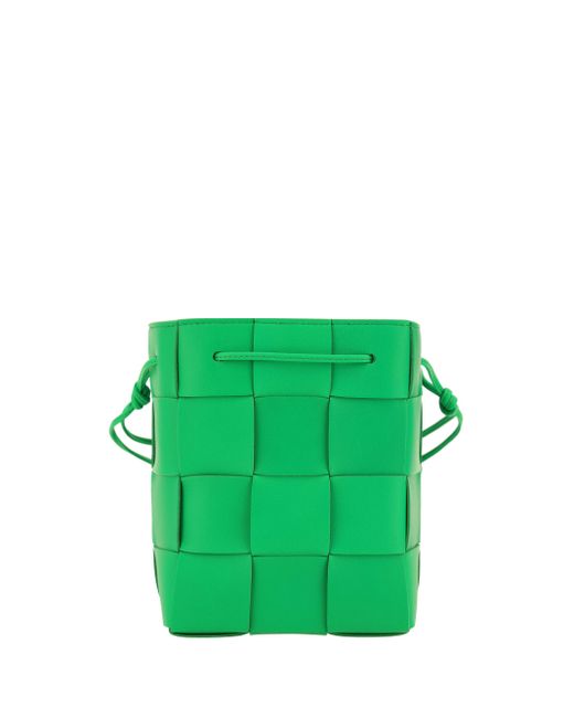 Bottega Veneta Small Cassette Bucket Bag in Green