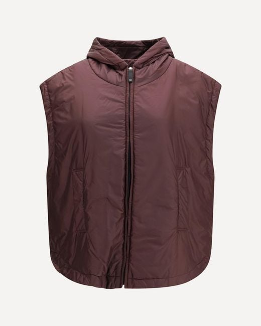 Max Mara Purple Hooded Padded Vest