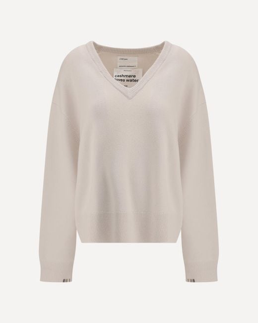 Extreme Cashmere White Cashmere Sweater N°457 Jack