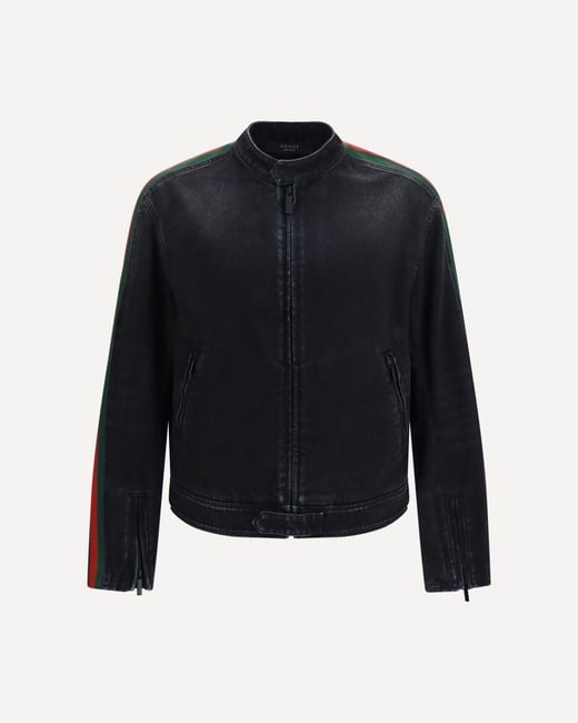 Gucci Blue Cotton Denim Biker Jacket for men