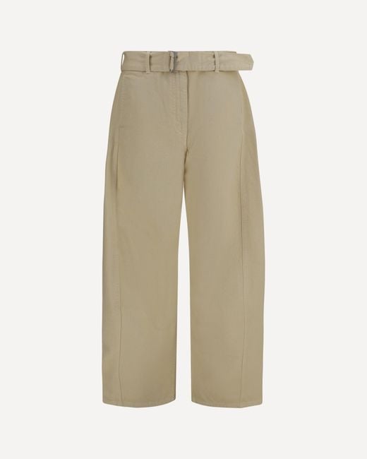 Magda Butrym Natural Wide-Leg Denim Pants With Belt