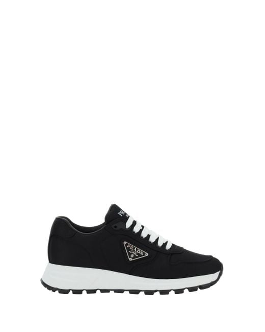 Mens black cheap prada trainers
