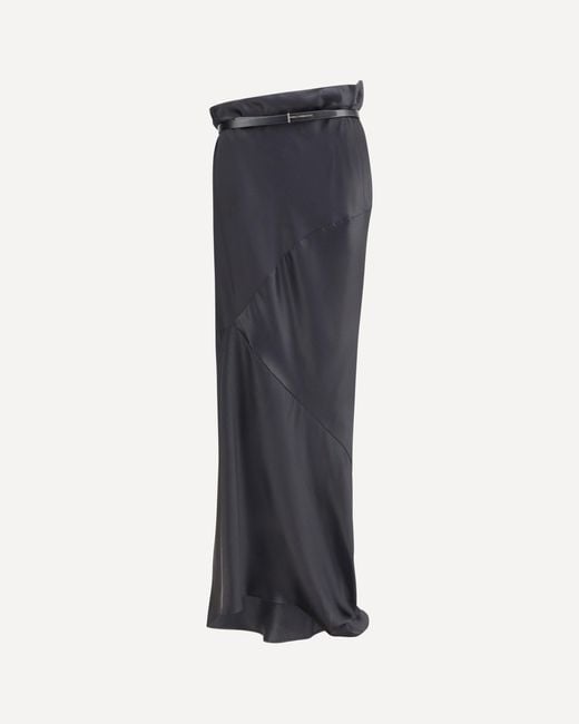 Gonna Lunga Satinata di Tom Ford in Blue