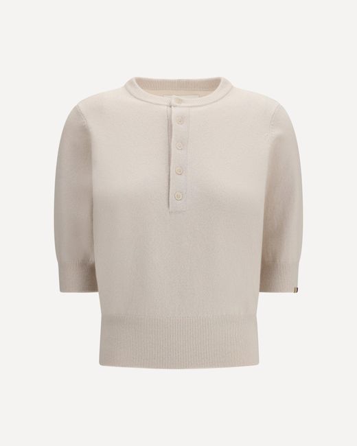 Extreme Cashmere White Crewneck Sweater N°477 Mimi