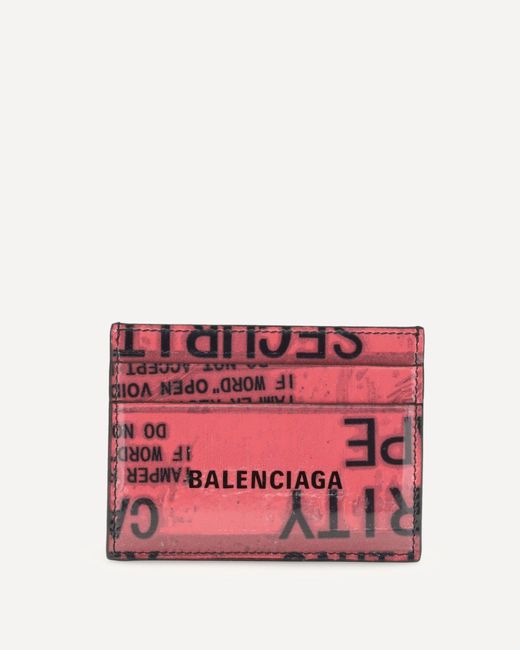 Portacarte Tape Type di Balenciaga in Pink da Uomo