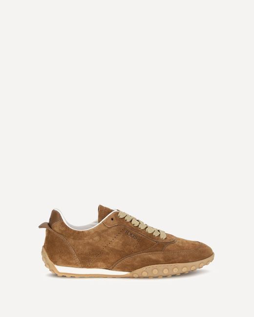 Tod's Brown Suede Leather Sneakers