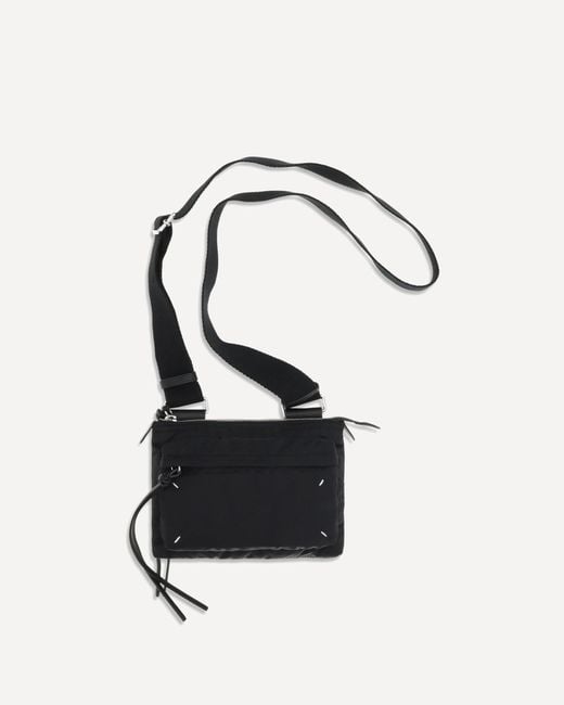 Margiela Black Zip Camera Shoulder Bag for men