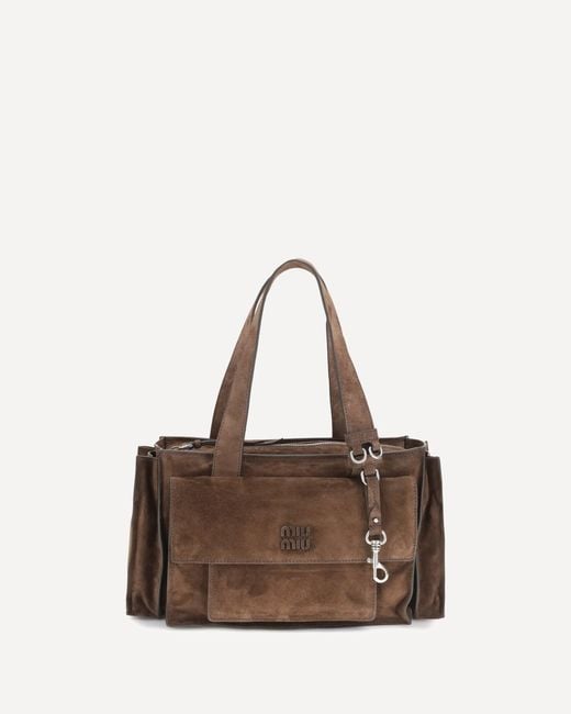 Miu Miu Brown Utilitaire Shoulder Bag
