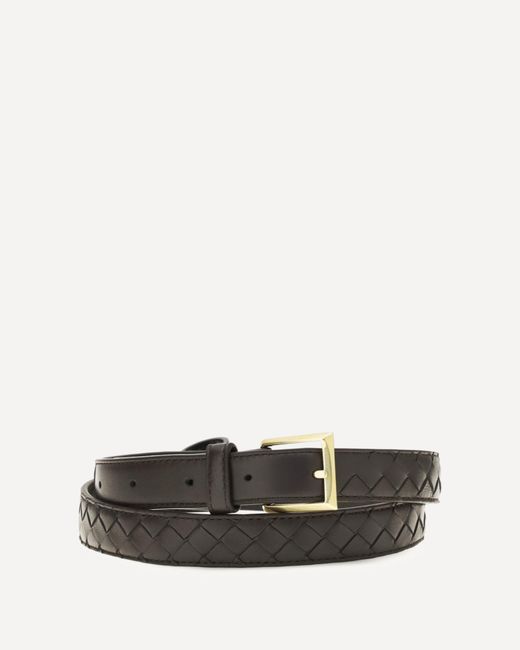 Bottega Veneta White Intrecciato Belt