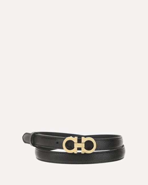 Ferragamo White Leather Belt