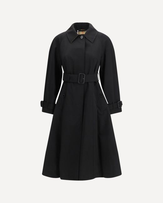 Burberry Black Ellingham Gabardine Trench Coat