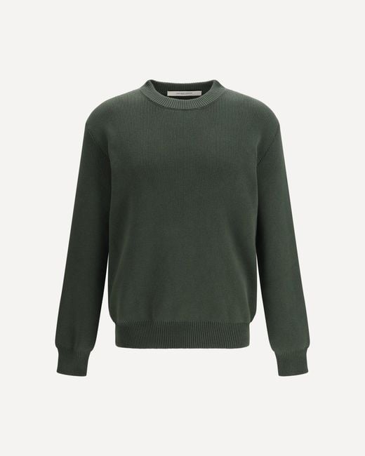 Golden Goose Deluxe Brand Green Ribbed-Knit Sweater for men