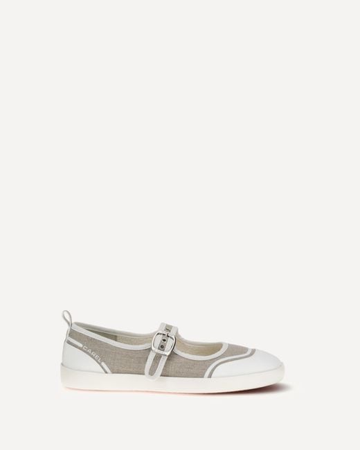 CAREL PARIS White Canvas Sport Ballerinas