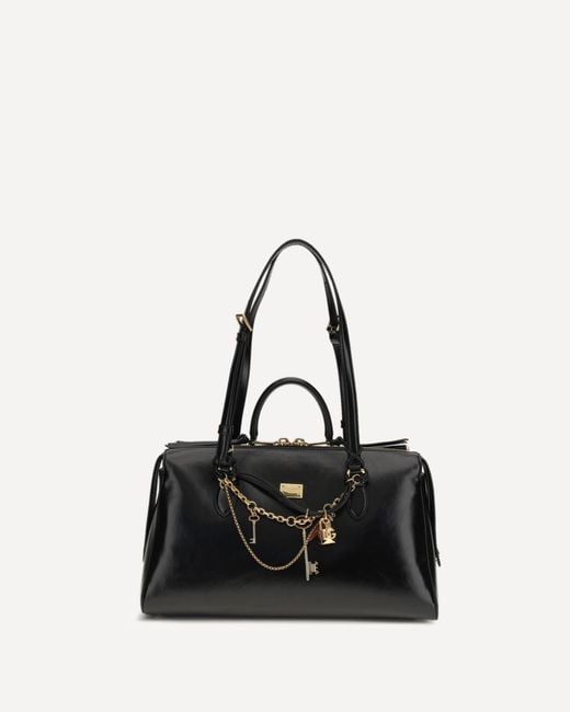 Dolce & Gabbana Black Vittoria Medium Handbag