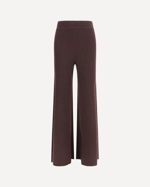 Loro Piana Brown Camino Cashmere And Silk Pants