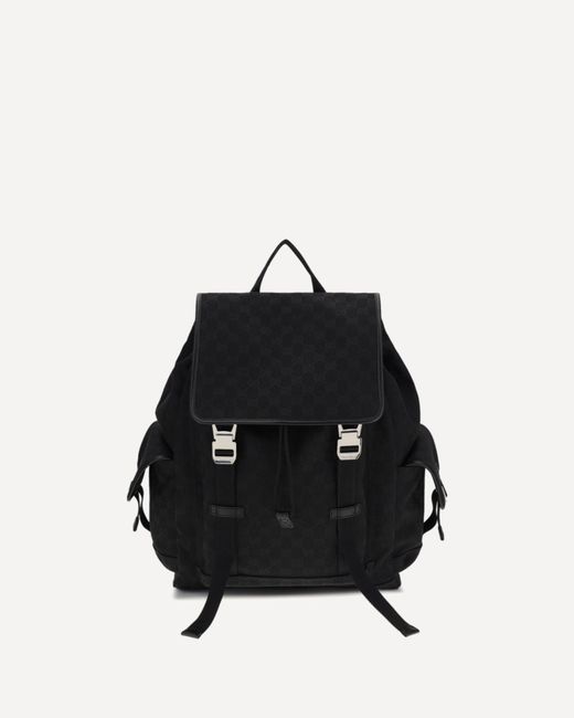 Gucci Black Large Gg Fabric Backpack for men