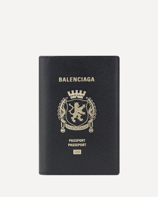 Balenciaga Black Passport Holder for men