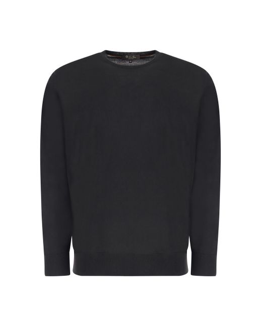 Loro Piana Black Sweater for men