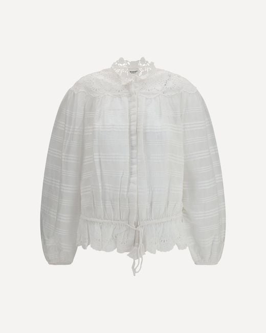 Isabel Marant White Polly Blouse