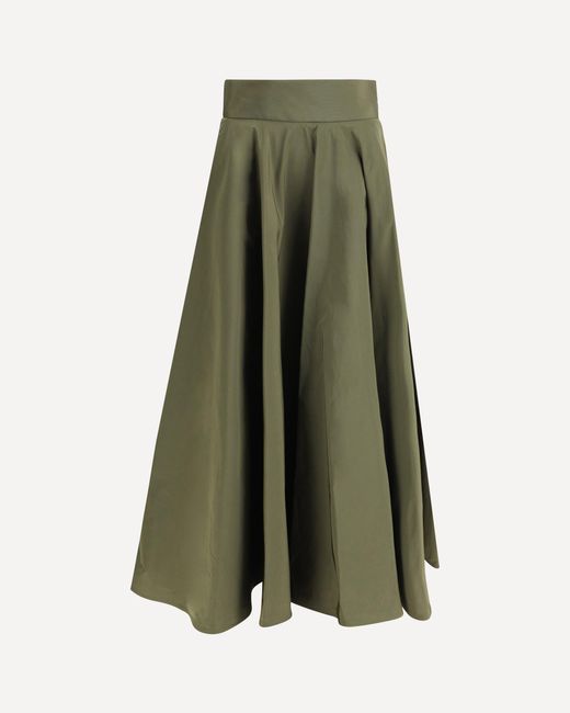 Sara Roka Green Circle Midi Skirt