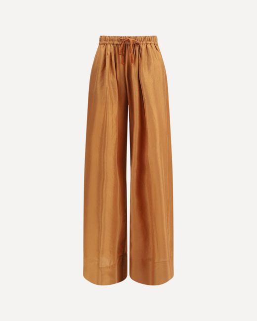 Forte_forte Brown Forte_Forte Habotai Silk Pants