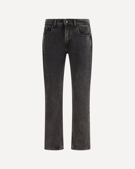 7FOR Black Straight Jeans for men