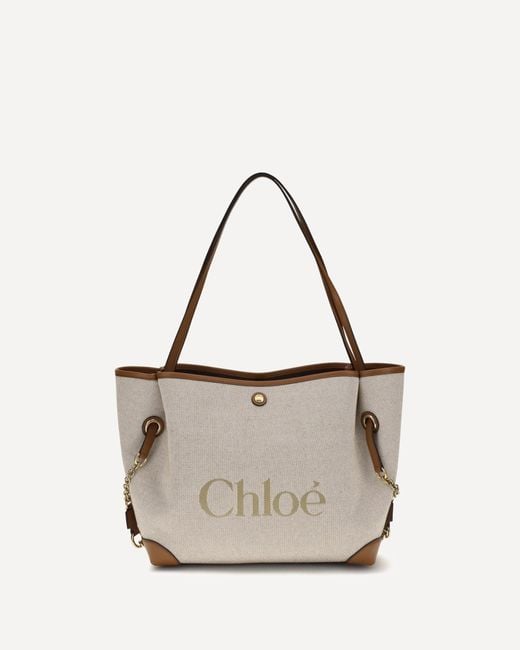 Borsa Tote Clover di Chloé in White