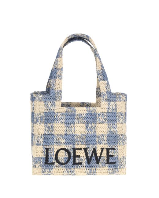 Borsa Tote Font Grande di Loewe in White