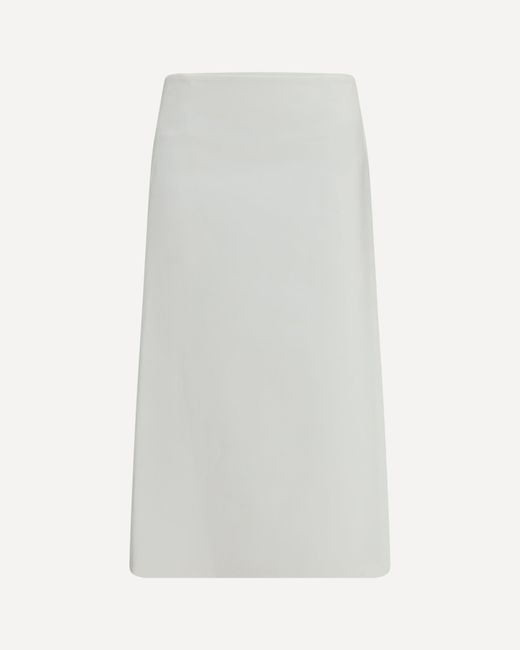 Rier White Bonded Cotton Skirt