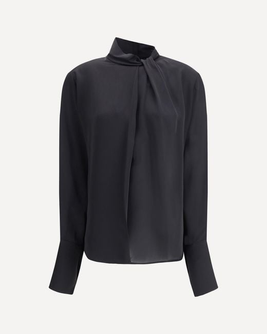 Tom Ford Blue Silk Georgette Blouse