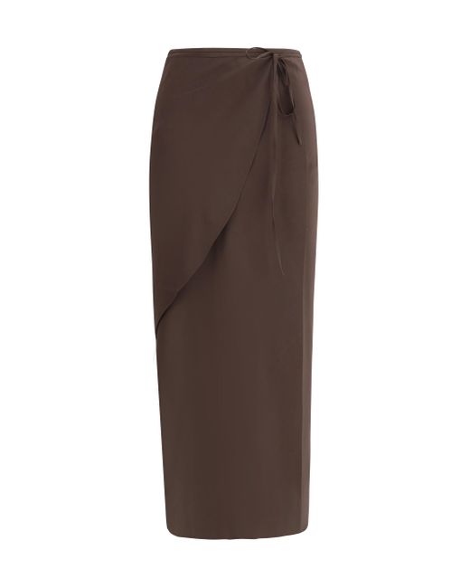 Gonna Midi di Petar Petrov in Brown