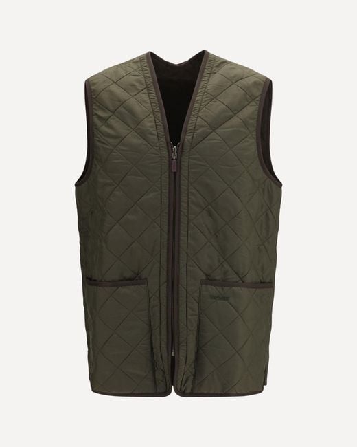 Barbour Green Polarquilt Quilted Zip Vest for men