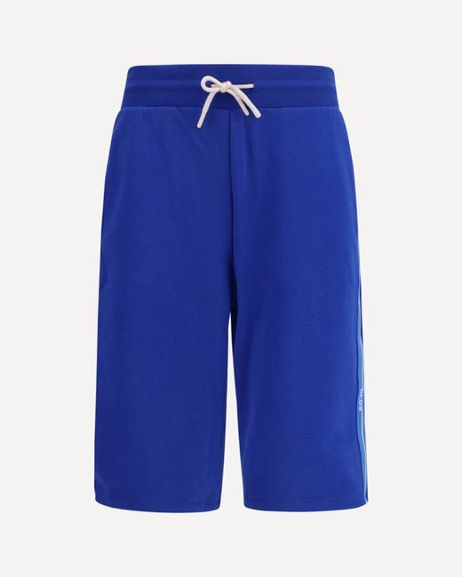 Gcds Blue Side Stripe Sporty Shorts for men