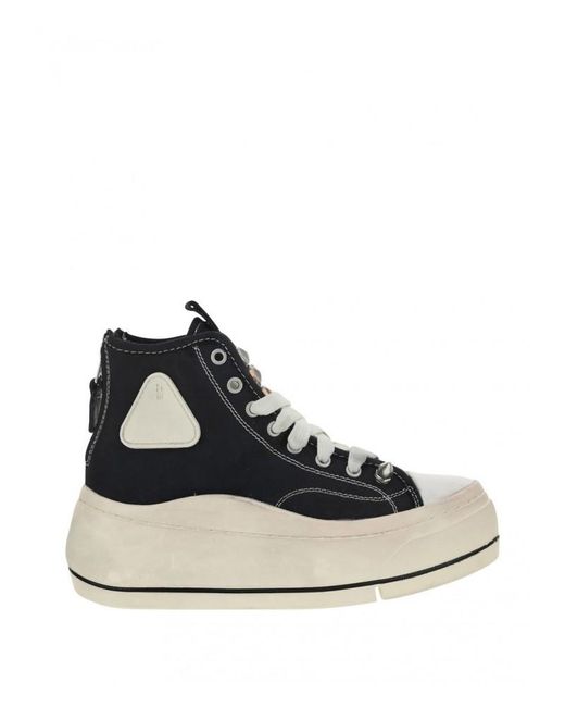 R13 Cotton Kurt High Sneakers in Black | Lyst