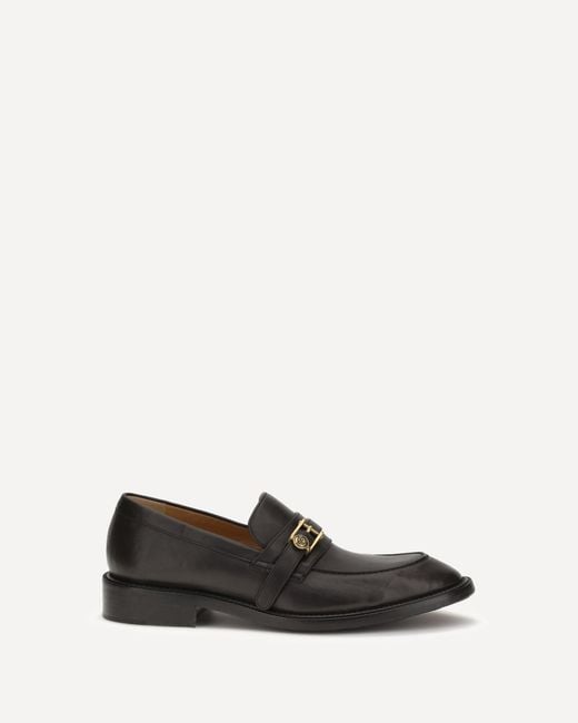 Versace White Leather Loafers With Medusa Accessory for men