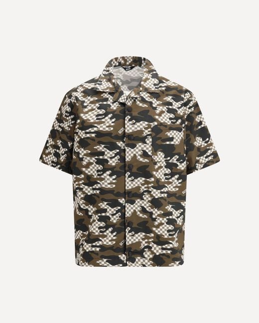 Gcds Gray Shirt Checked Camo for men